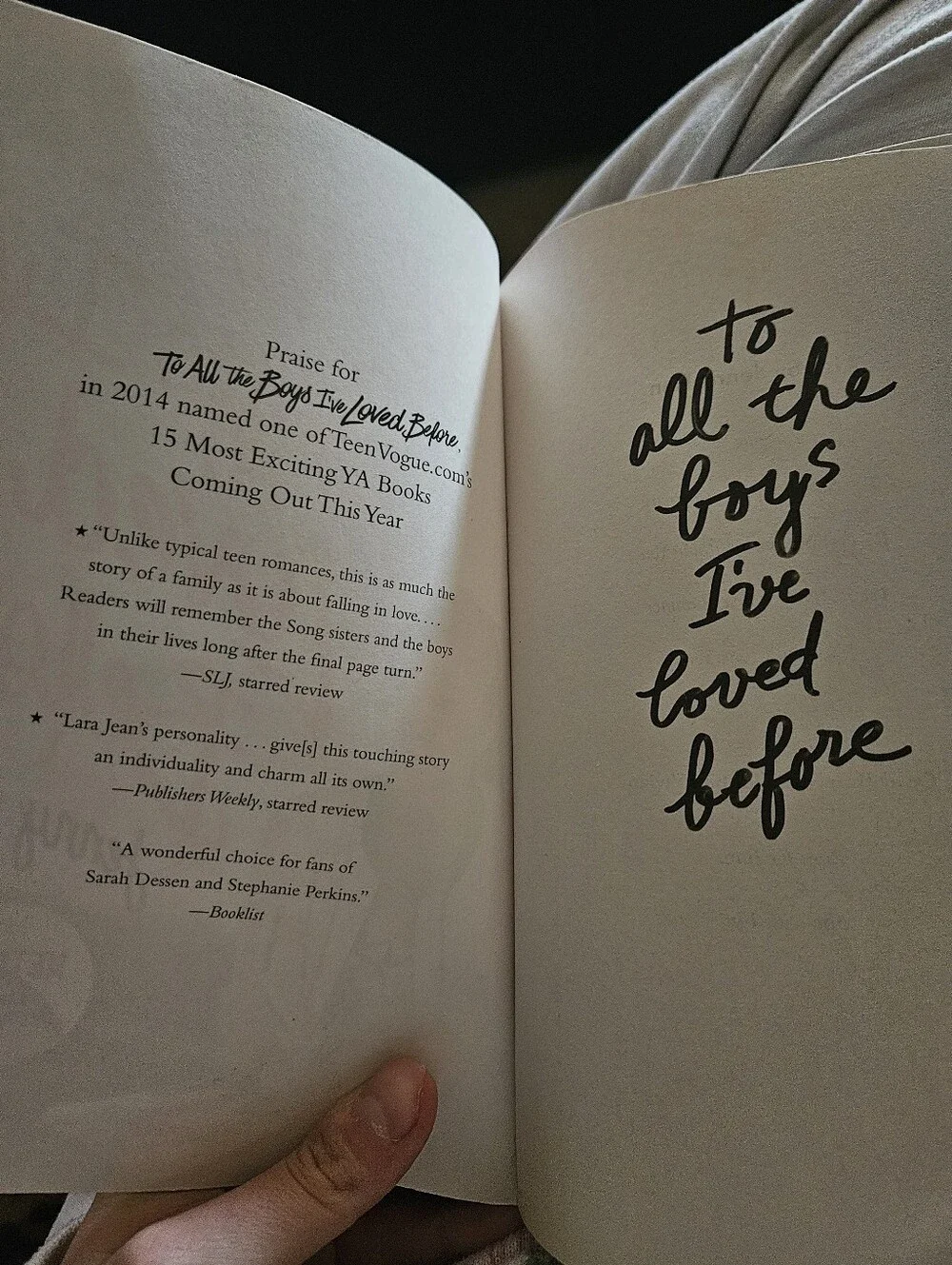 To All The Boys Ive Loved Before Book